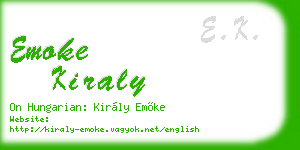 emoke kiraly business card