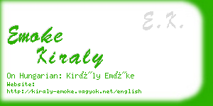 emoke kiraly business card